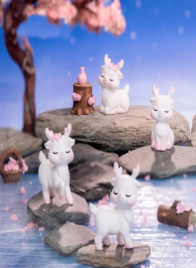VRB Dec 1 Set Miniature Showpiece Set for Home Decor, car Dashboard,Valentine,Living Room,Gifts Figurines,Cake Decoration Items,Figurines for Home Decor. (4 Pcs Cute Deer Minaiture) - Image 4